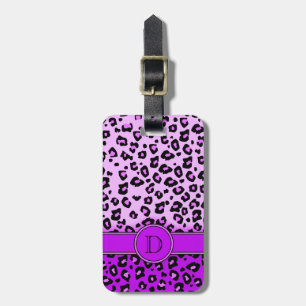 Étiquette À Bagage étiquette de bagage en monogramme noir violet Empr