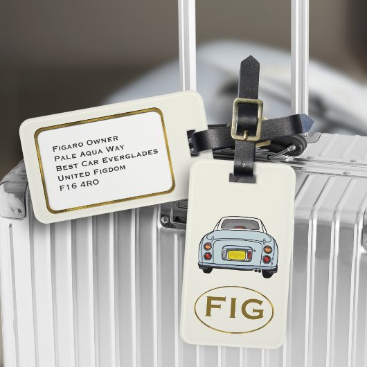 Étiquette À Bagage Étiquette de bagage Figaro Figarations Monogramme
