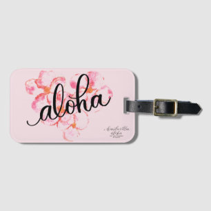 Étiquette À Bagage Étiquette de bagage Fleur de Plumeria Rose Aloha B