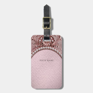 Étiquette À Bagage Étiquette de bagage Fleur Rose