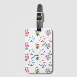 Étiquette À Bagage Étiquette de bagage Fleur sauvage & Papillon Fanta
