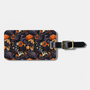 Étiquette À Bagage Étiquette de bagage florale botanique Halloween mo