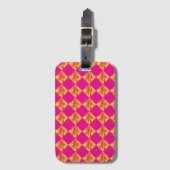 Étiquette À Bagage Étiquette de bagage Fuchsia Diamond (Devant Vertical)