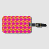 Étiquette À Bagage Étiquette de bagage Fuchsia Diamond (Devant Horizontal)