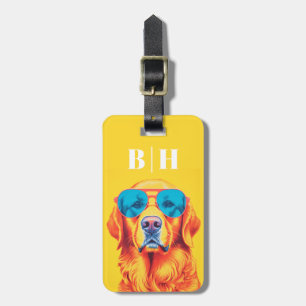 Étiquette À Bagage Étiquette de bagage Golden Retriever