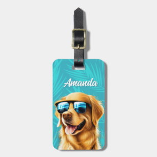 Étiquette À Bagage Étiquette de bagage Golden Retriever