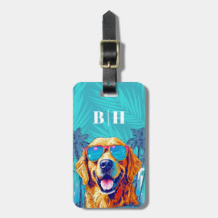 Étiquette À Bagage Étiquette de bagage Golden Retriever