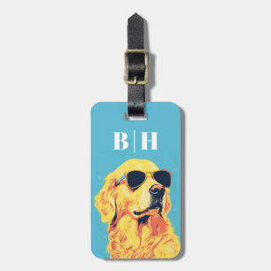 Étiquette À Bagage Étiquette de bagage Golden Retriever