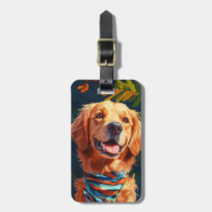 Étiquette À Bagage Étiquette de bagage Golden Retriever