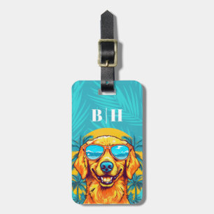 Étiquette À Bagage Étiquette de bagage Golden Retriever