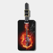 Étiquette À Bagage étiquette de bagage, guitare, rock, enfer (Devant Vertical)