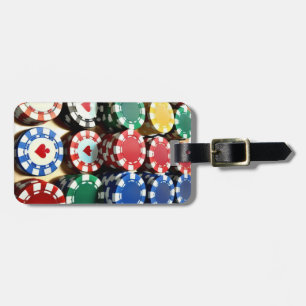 Étiquette À Bagage Étiquette de bagage jetons de poker