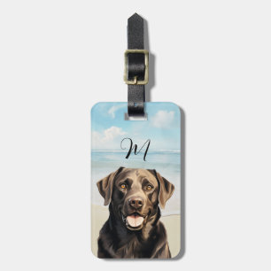 Étiquette À Bagage Étiquette de bagage Labrador Retriever marron