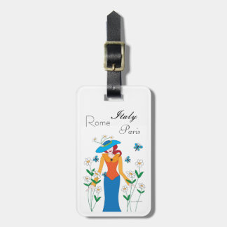 Étiquette À Bagage Étiquette de bagage Lady Blue