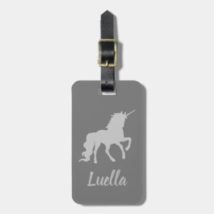 Étiquette À Bagage Étiquette de bagage licorne rose personnalisée pou