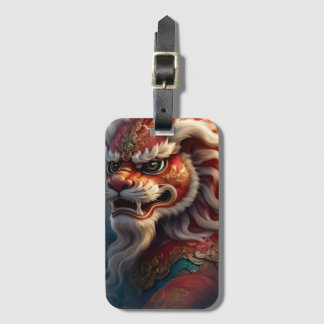 Étiquette À Bagage Étiquette de bagage Lion Chinois