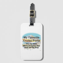 ÉTIQUETTE DE BAGAGE - Mes ports de croisière préfé