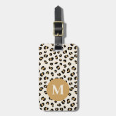 Étiquette À Bagage Étiquette de bagage monogramme chic moderne (Devant Vertical)