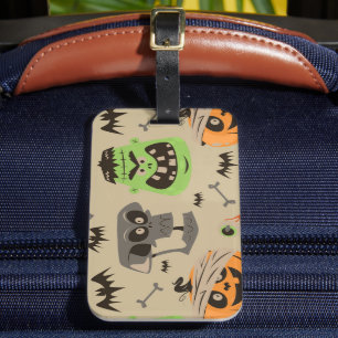 Étiquette À Bagage Étiquette de bagage motif vintage Halloween