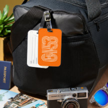Étiquette de bagage Orange 6453