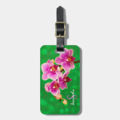 Étiquette À Bagage Étiquette de bagage orchidée violette (Devant Vertical)