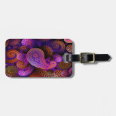 Étiquette À Bagage Étiquette de bagage/Paisley pourpre (Devant horizontal)