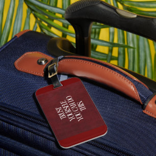 Étiquette À Bagage Étiquette de bagage Palmier Tropical Rouge