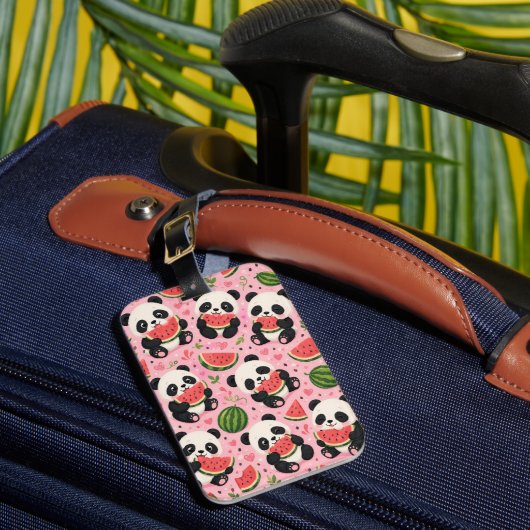Étiquette À Bagage Étiquette de bagage pastèque Panda Mignon (Insitu Rectoal 1)