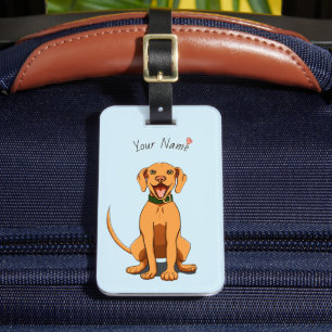 Étiquette À Bagage Étiquette de bagage personnalisable Vizsla Love
