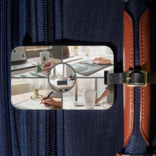 Étiquette À Bagage Étiquette de bagage personnalisée avec cinq photos