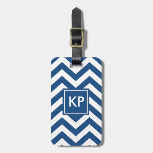 Étiquette À Bagage Étiquette de bagage personnalisée avec monogramme 
