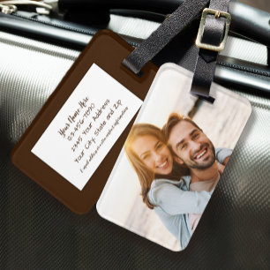 Étiquette À Bagage Étiquette de bagage personnalisée avec photo perso