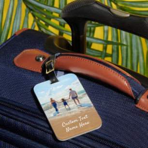 Étiquette À Bagage Étiquette de bagage personnalisée avec votre photo