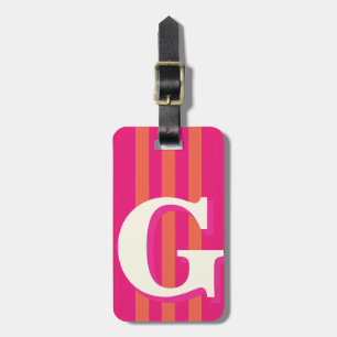 Étiquette À Bagage Étiquette de bagage personnalisée initiale gras, r