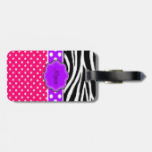 Étiquette À Bagage Étiquette de bagage personnalisée par copie (Dos horizontal)