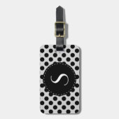 Étiquette À Bagage Étiquette de bagage personnalisée par monogramme (Devant Vertical)