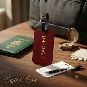 Étiquette À Bagage Étiquette de bagage personnalisée pour enseignant