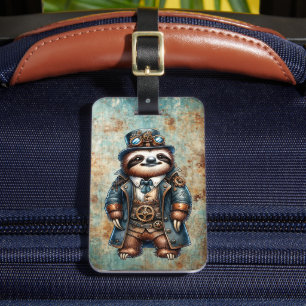 Étiquette À Bagage Étiquette de bagage personnalisée Steampunk Sloth
