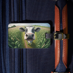 Étiquette À Bagage Étiquette de bagage personnalisée Vache de ferme c