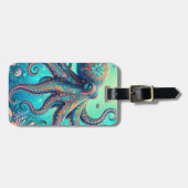 Étiquette À Bagage Étiquette de bagage pieuvre (Devant horizontal)