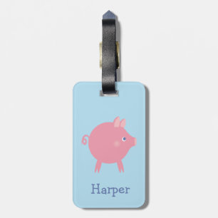 Étiquette À Bagage Étiquette de bagage Piggy Explosion (bleu)
