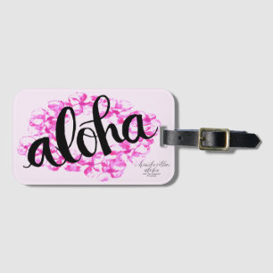 Étiquette À Bagage Étiquette de bagage Plumeria Lei Aloha