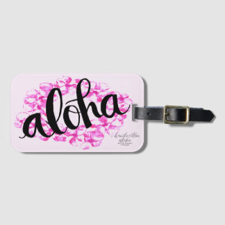 Étiquette À Bagage Étiquette de bagage Plumeria Lei Aloha