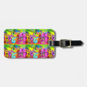 Étiquette À Bagage étiquette de bagage pour champignons psychédélique (Devant horizontal)