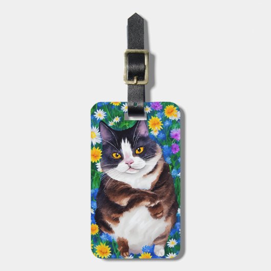 Étiquette À Bagage Étiquette de bagage pour chat (Devant Vertical)