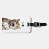 Étiquette À Bagage Étiquette de bagage pour chat (Devant horizontal)
