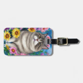 Étiquette À Bagage Étiquette de bagage pour chat (Devant horizontal)