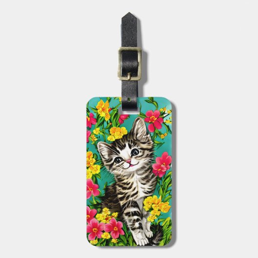 Étiquette À Bagage Étiquette de bagage pour chat (Devant Vertical)