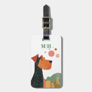 Étiquette À Bagage Étiquette de bagage pour chien Airedale Terrier