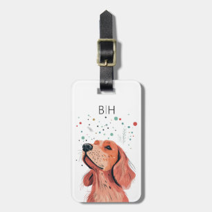 Étiquette À Bagage Étiquette de bagage pour chien Setter Irlandais